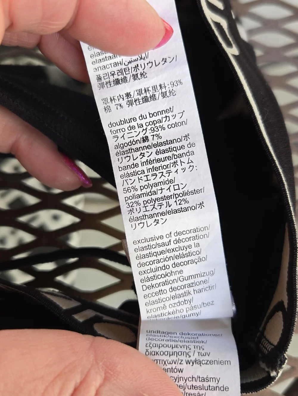 Calvin Klein Black & White Tie-Dye Triangle Bralette